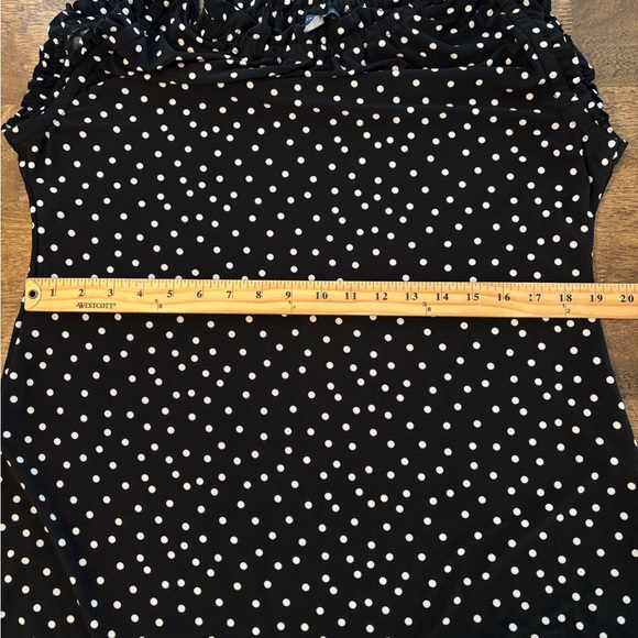 Tommy Hilfiger Black & white polka dot stretch dress size 14 - Picture 7 of 7
